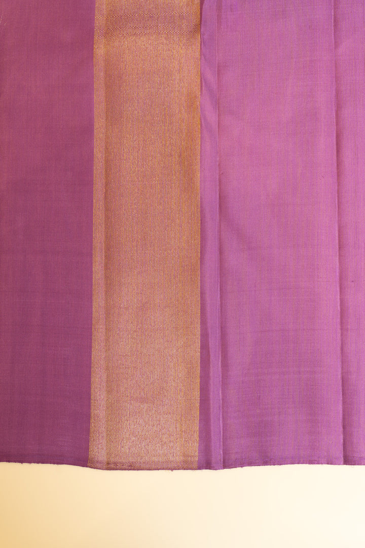Periwinkle purple 8 Kol pure Kanchipuram silk saree