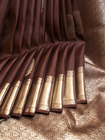 Brown Traditional Pure Kanjivaram Silk Saree