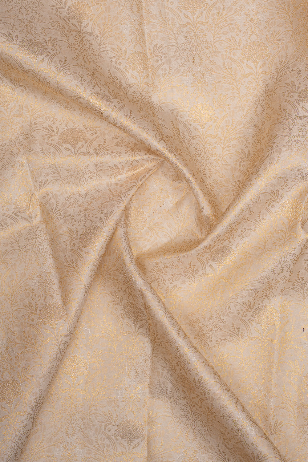 Ivory Brocade Pure Kanchipuram Silk Saree
