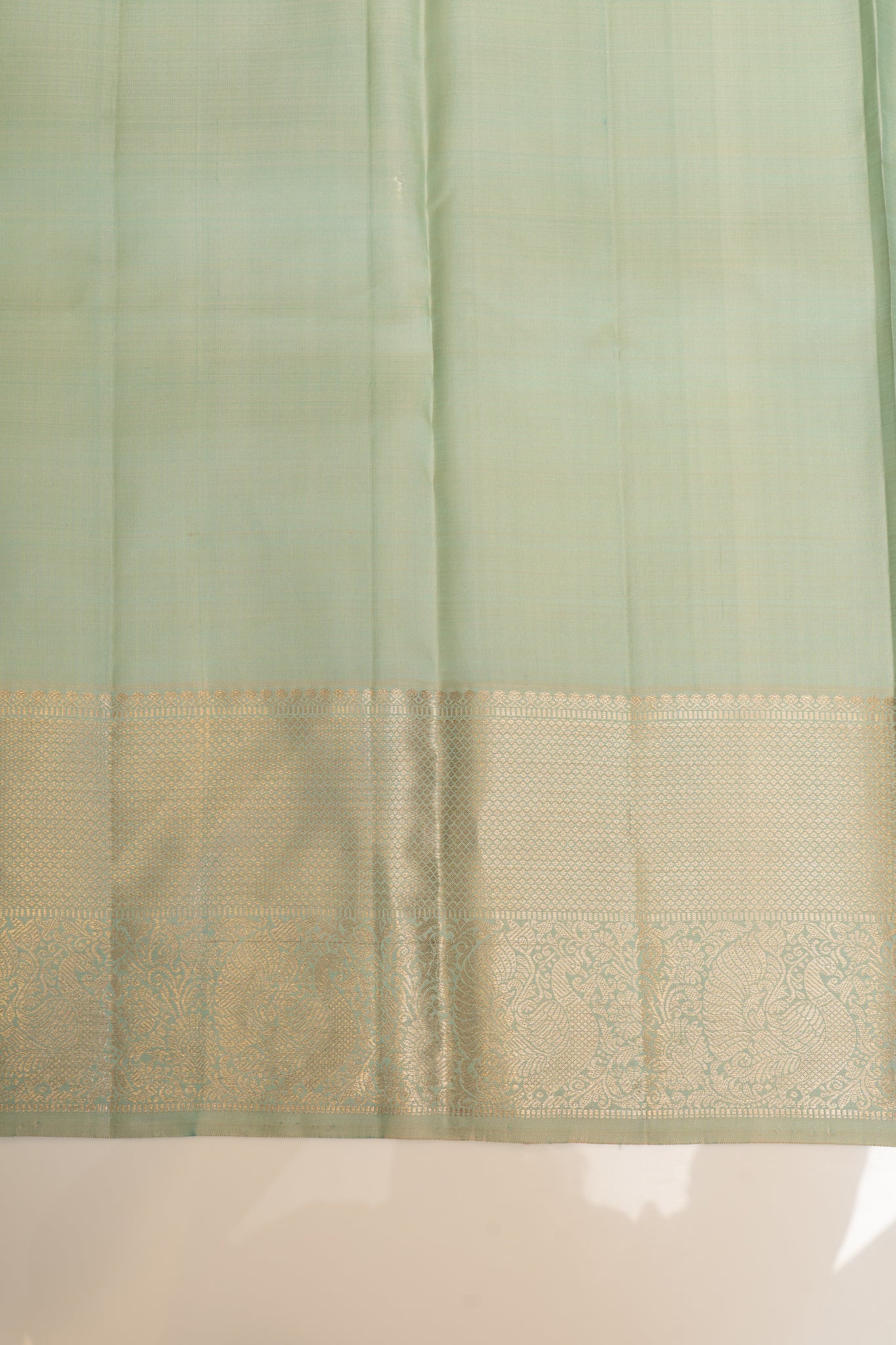 Ice blue pastel pure Kanchipuram silk saree