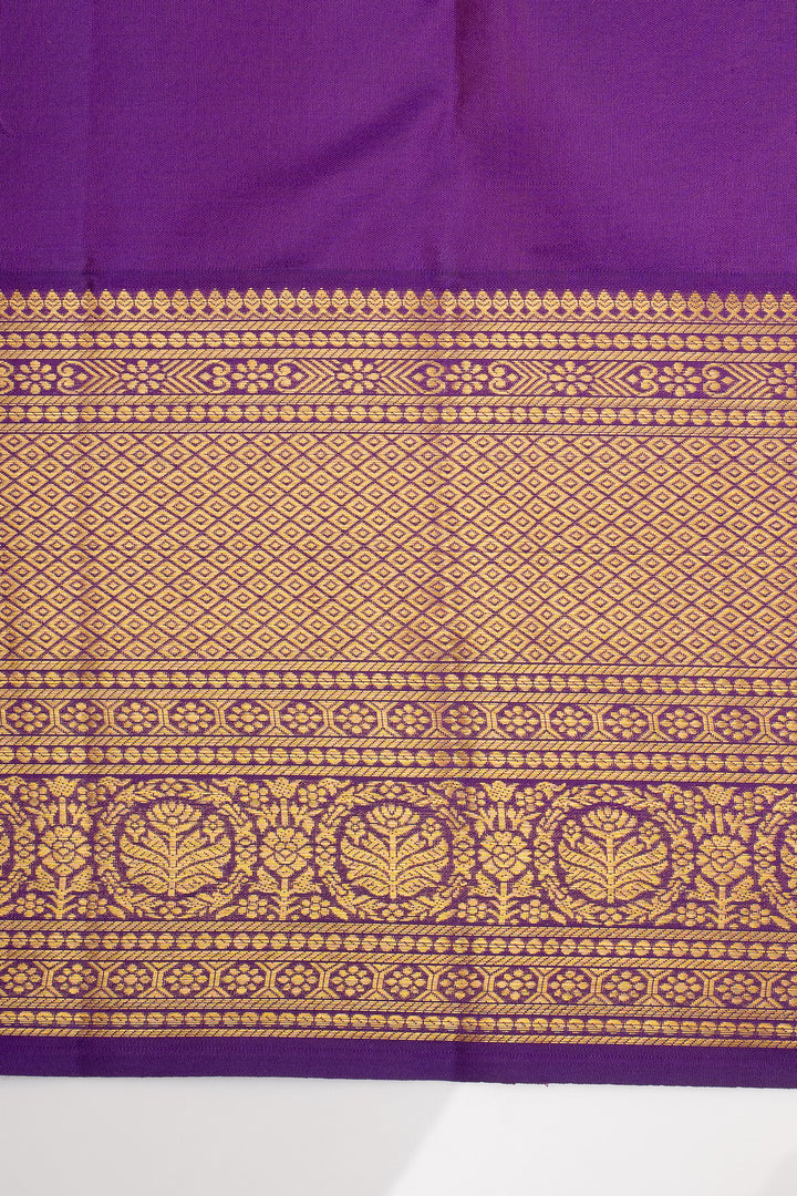 Ivory Brocade Pure Kanchipuram Silk Saree