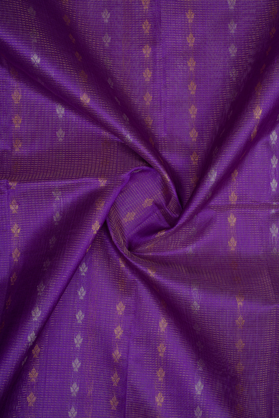Purple and Ivory Vairaoosi Pure Silk Cotton Saree