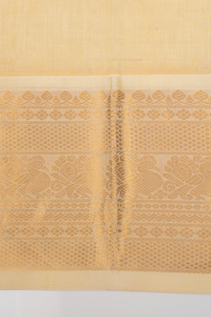 Purple and Ivory Vairaoosi Pure Silk Cotton Saree
