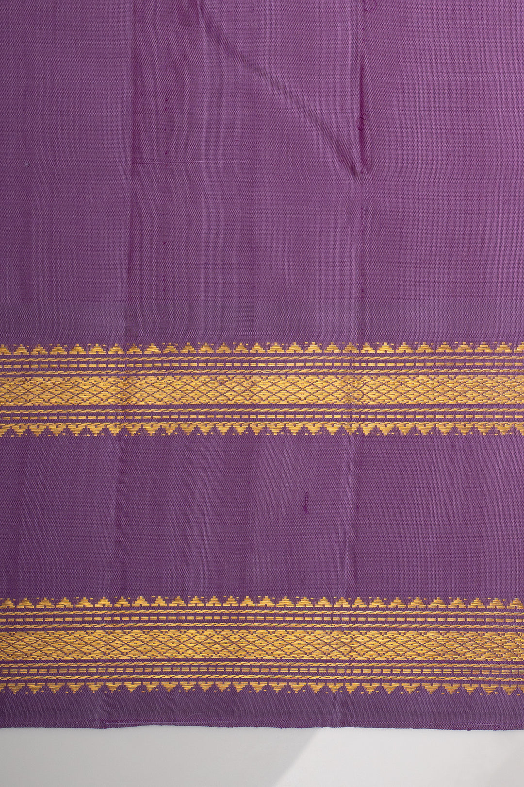 Yellow and Purple Traditional Pure Kanchipuram Silk Saree