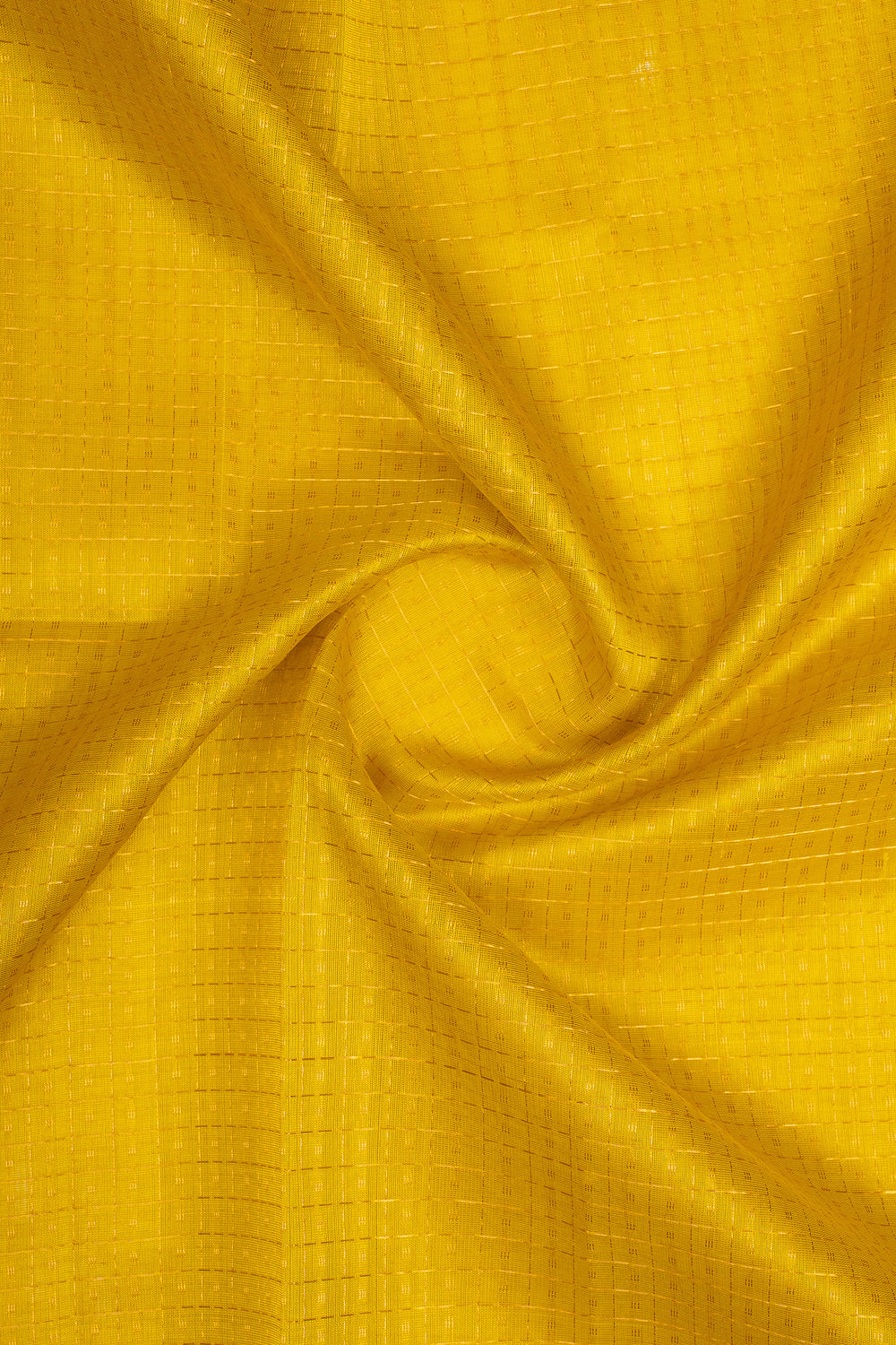 Yellow and Brown Zari Checks Pure Silk Cotton Saree