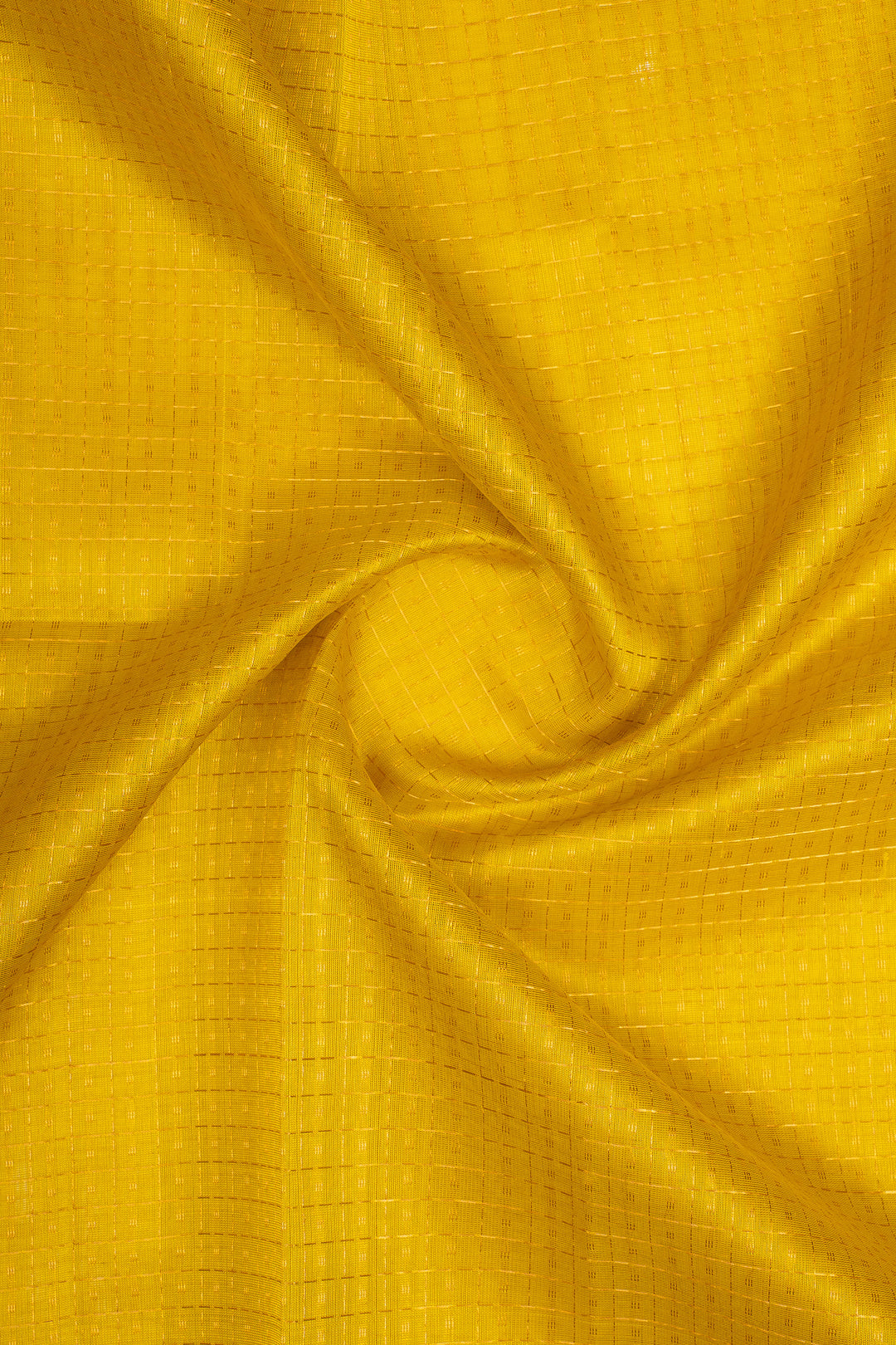 Yellow and Brown Zari Checks Pure Silk Cotton Saree