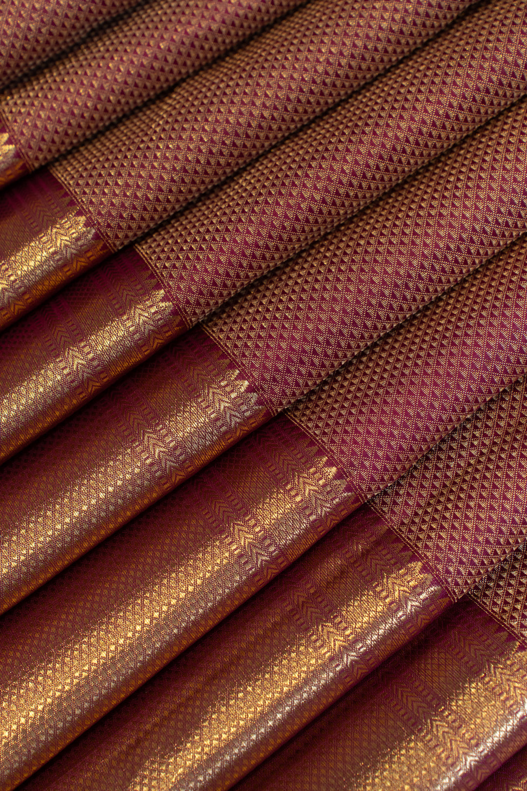Boysenberry purple brocade pure Kanchipuram silk saree
