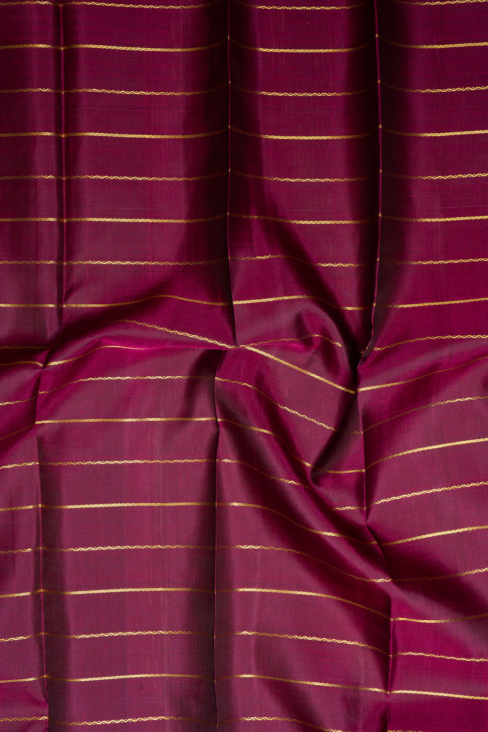 Magenta Stripes Pure Kanchipuram Silk Saree - Clio Silks