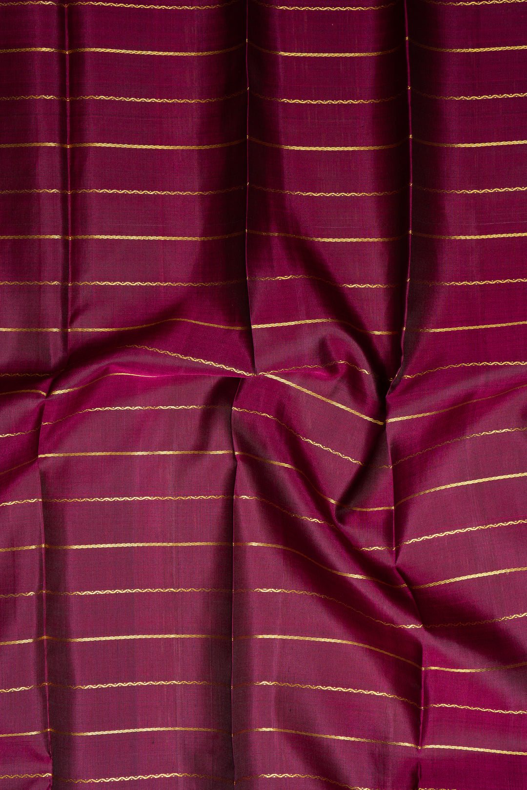 Magenta Stripes Pure Kanchipuram Silk Saree - Clio Silks