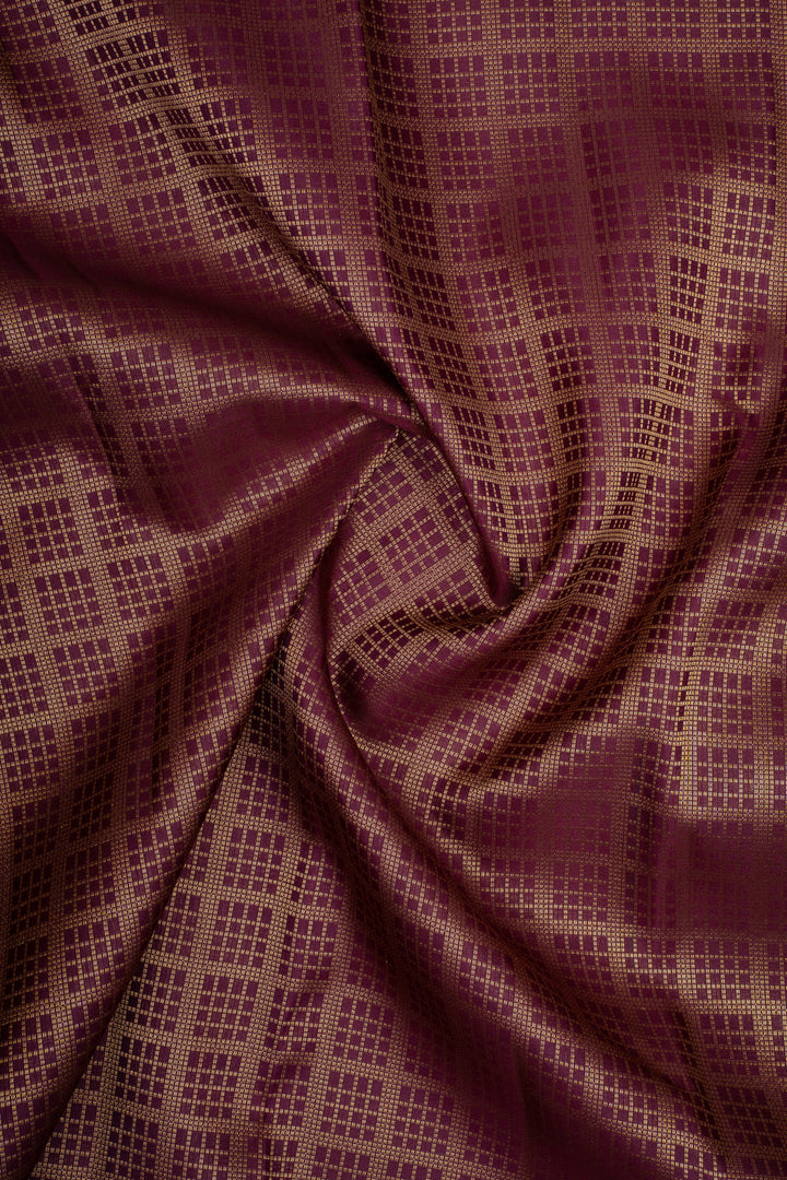 Jamun Purple Brocade Pure Kanchipuram Silk Saree