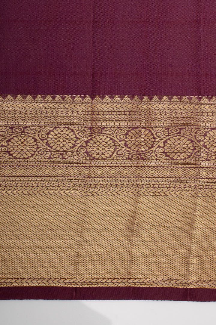 Jamun Purple Brocade Pure Kanchipuram Silk Saree