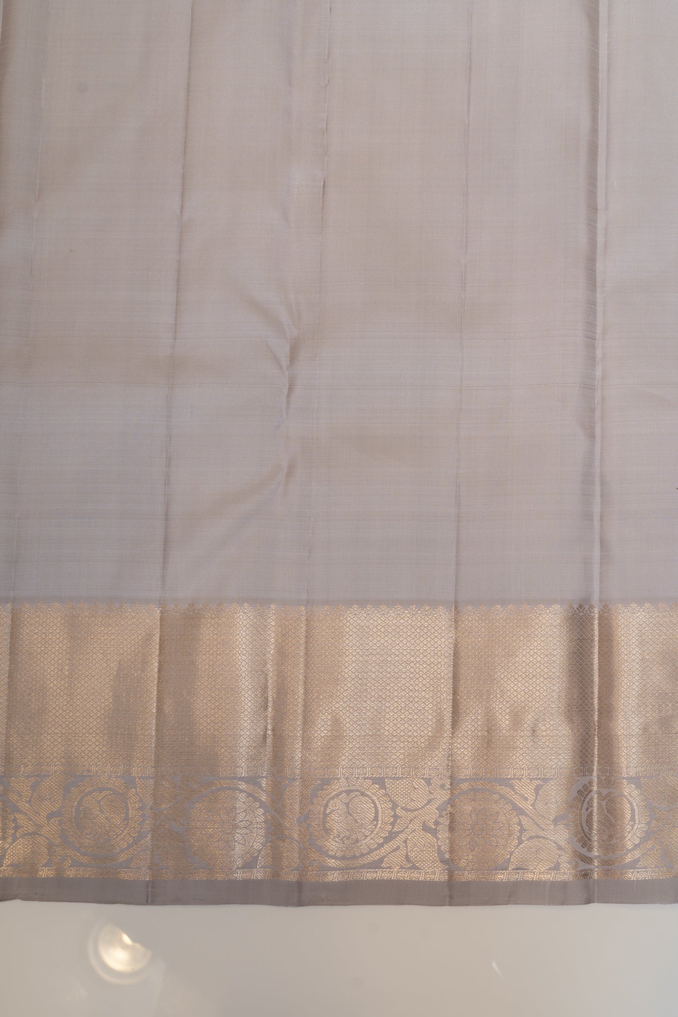 Pastel lavender pure Kanchipuram silk saree