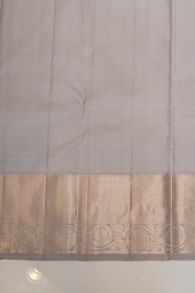 Pastel lavender pure Kanchipuram silk saree