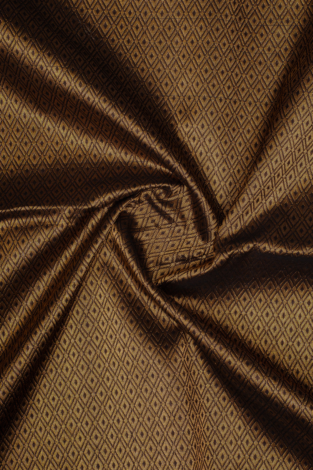 Brown Elephant Motifs Zari Checks Pure Silk Cotton Saree