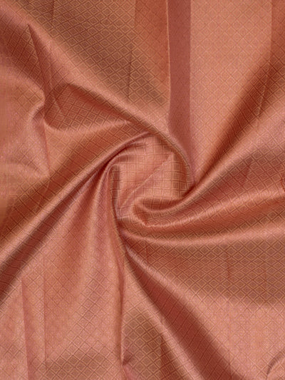 Peach pink pastel&nbsp;Pure Kanchipuram silk saree