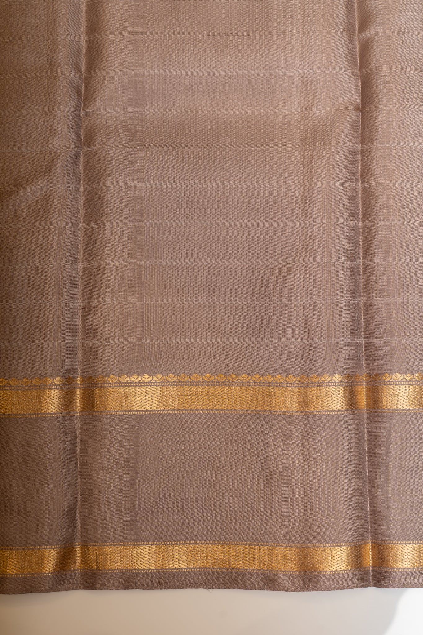 Grey stripes pure Kanchipuram silk saree