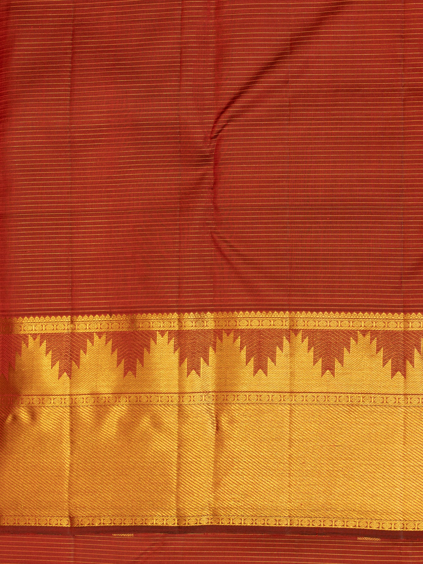 Maroon vairaoosi temple border pure Kanchipuram silk saree