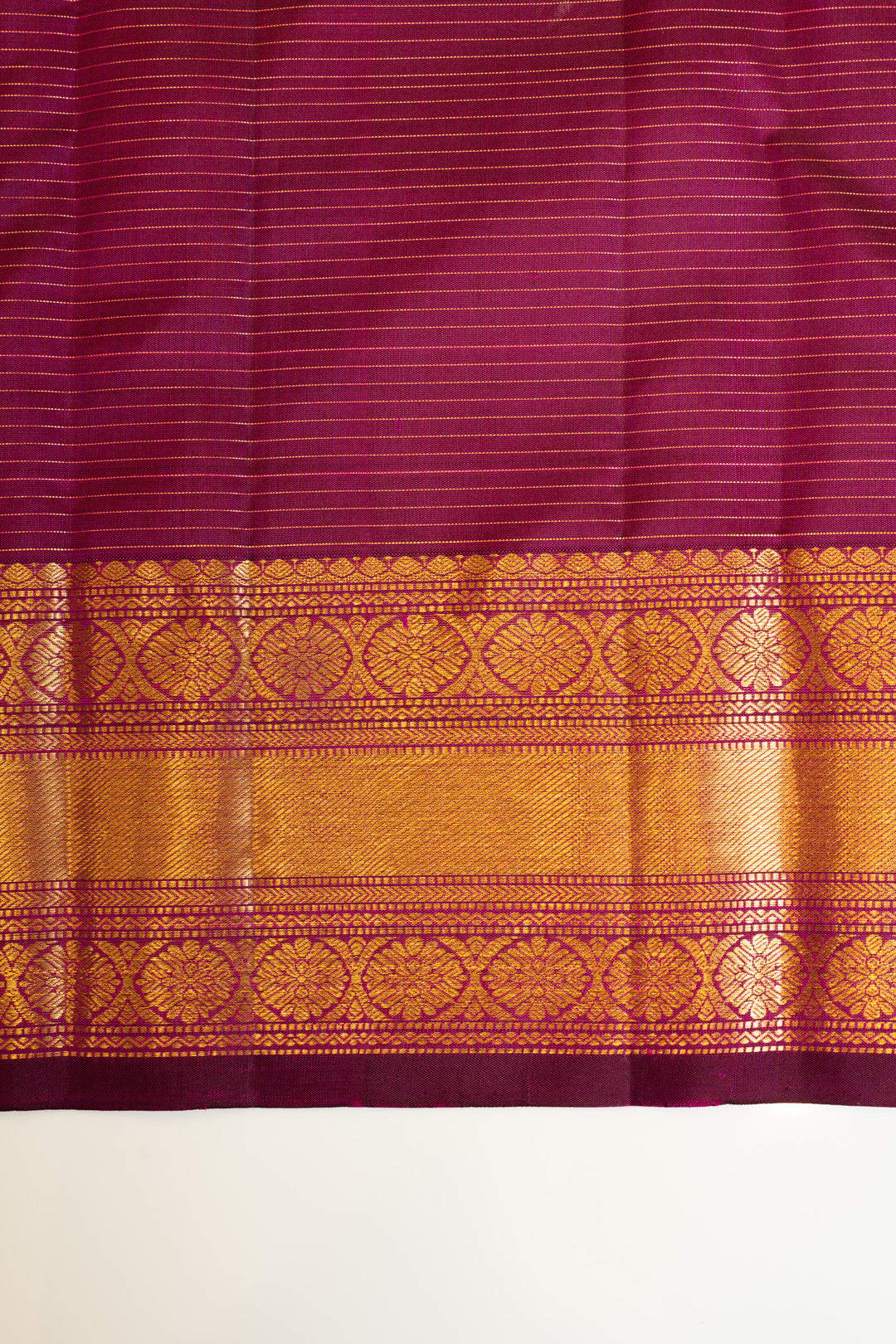 Jamun purple vairaoosi checks pure Kanchipuram silk saree