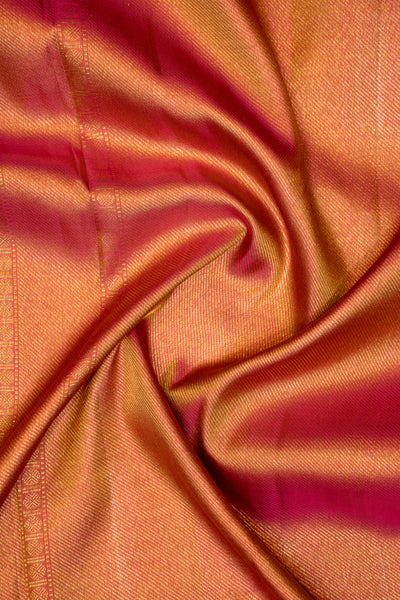 Champagne Gold Brocade Pure Kanchipuram Silk Saree - Clio Silks