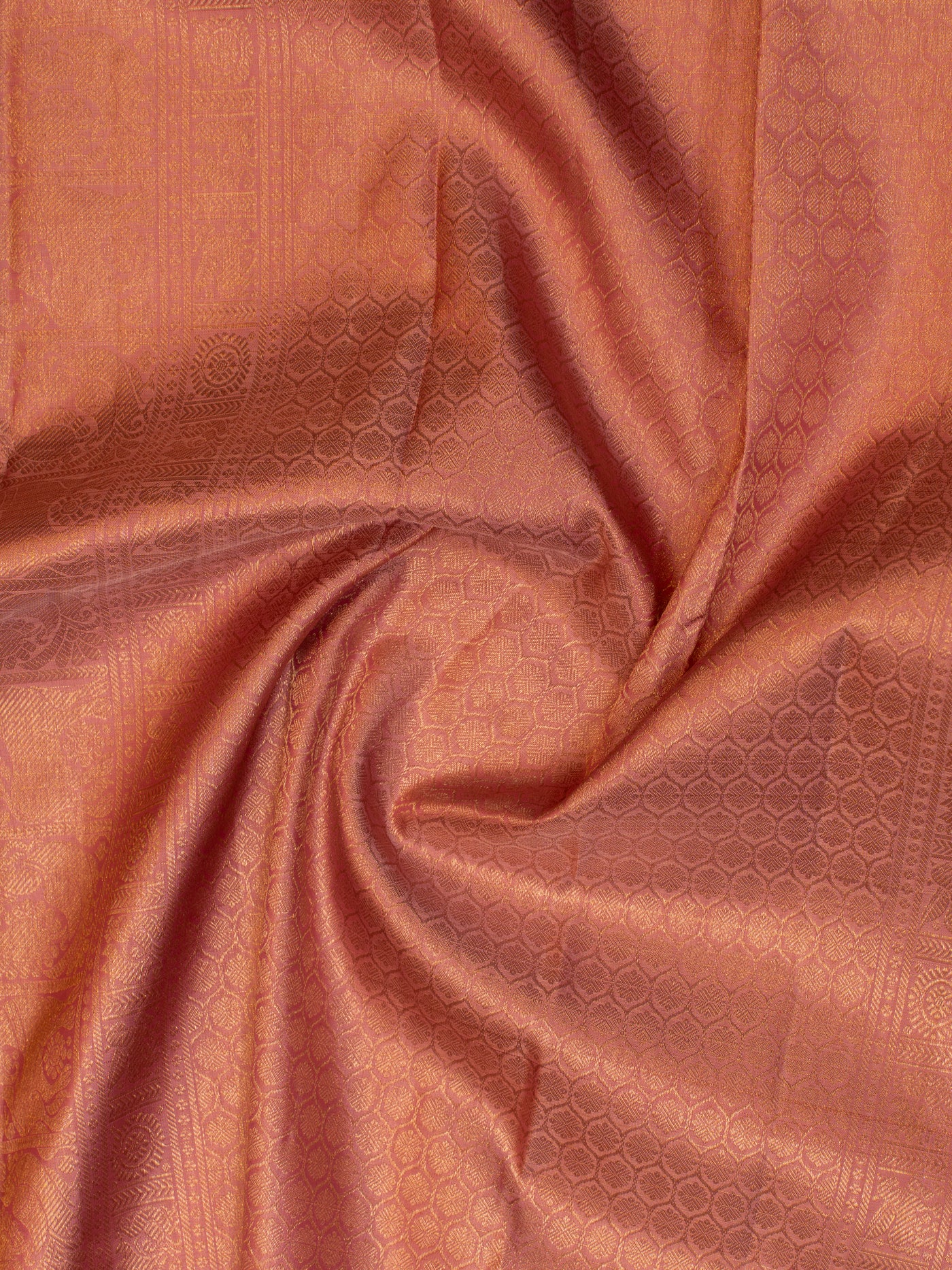 Lotus pink traditional pure Kanchipuram silk saree