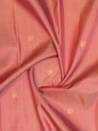 Lotus pink traditional pure Kanchipuram silk saree