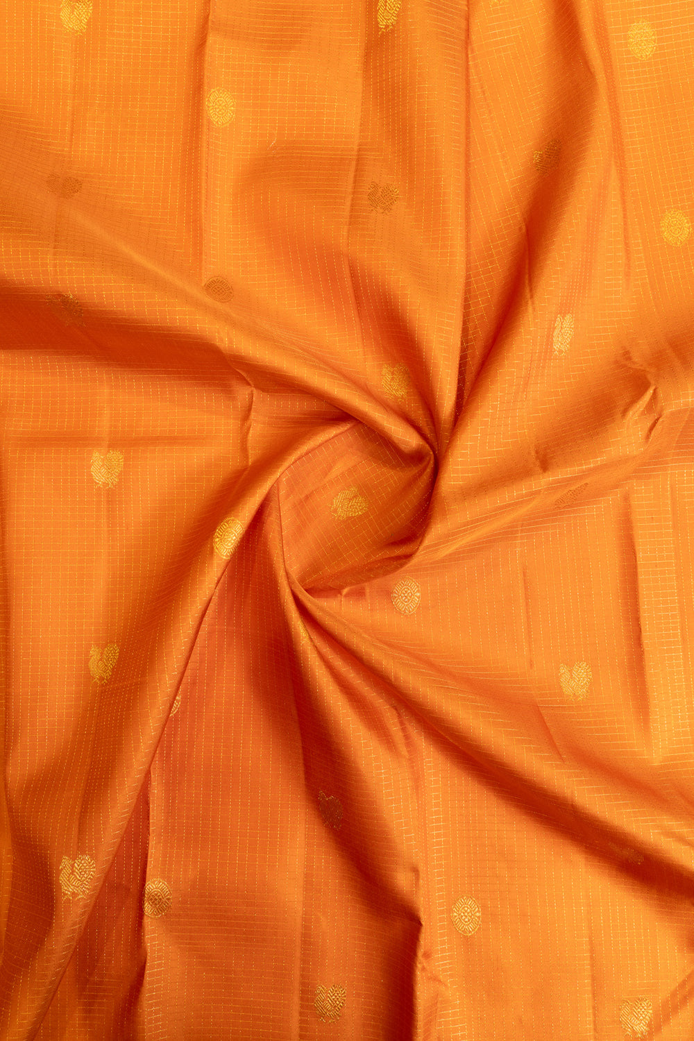 Rust orange vairaoosi pure Kanchipuram silk saree