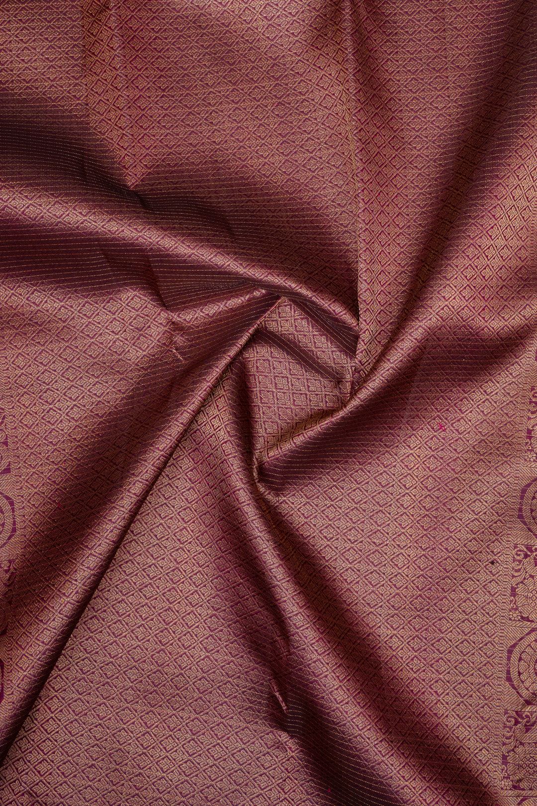 Royal Purple Vairaoosi Stripes Pure Kanchipuram Silk Saree