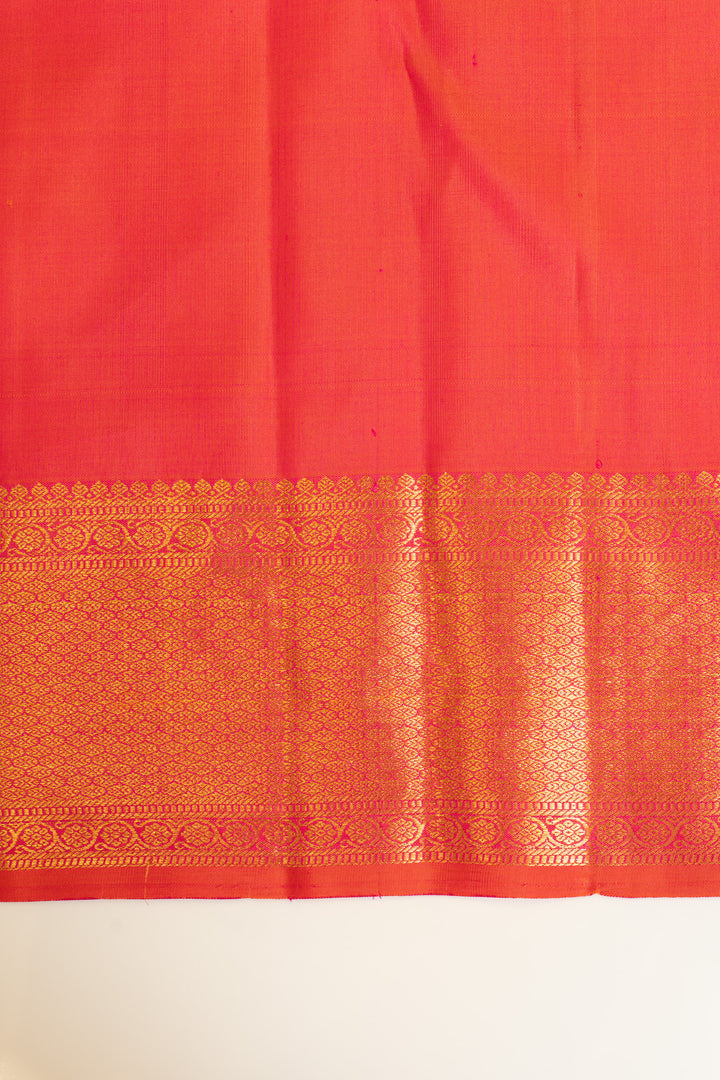 Red lakshadeepam pure Kanchipuram silk saree