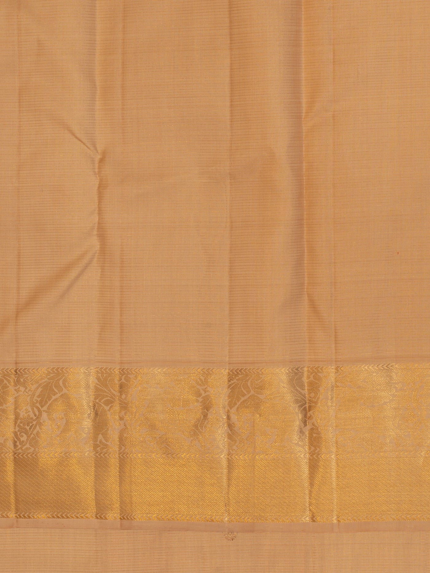 Light beige vairaoosi pure Kanchipuram silk saree