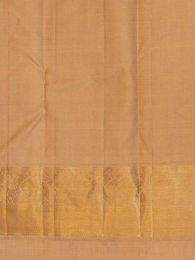 Light beige vairaoosi pure Kanchipuram silk saree