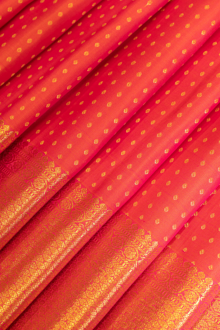 Red lakshadeepam pure Kanchipuram silk saree