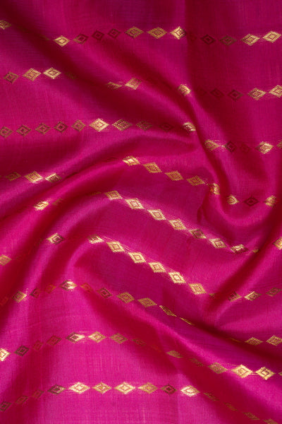 Rani Pink Stripes Pure Kanchipuram Silk Saree - Clio Silks