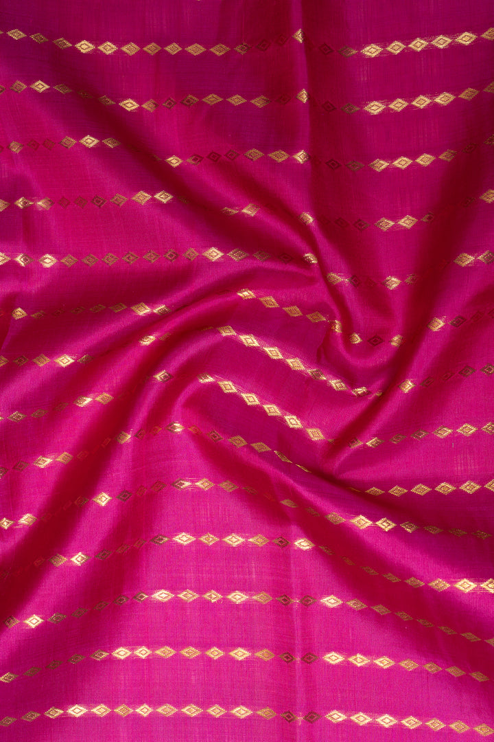 Rani Pink Stripes Pure Kanchipuram Silk Saree - Clio Silks