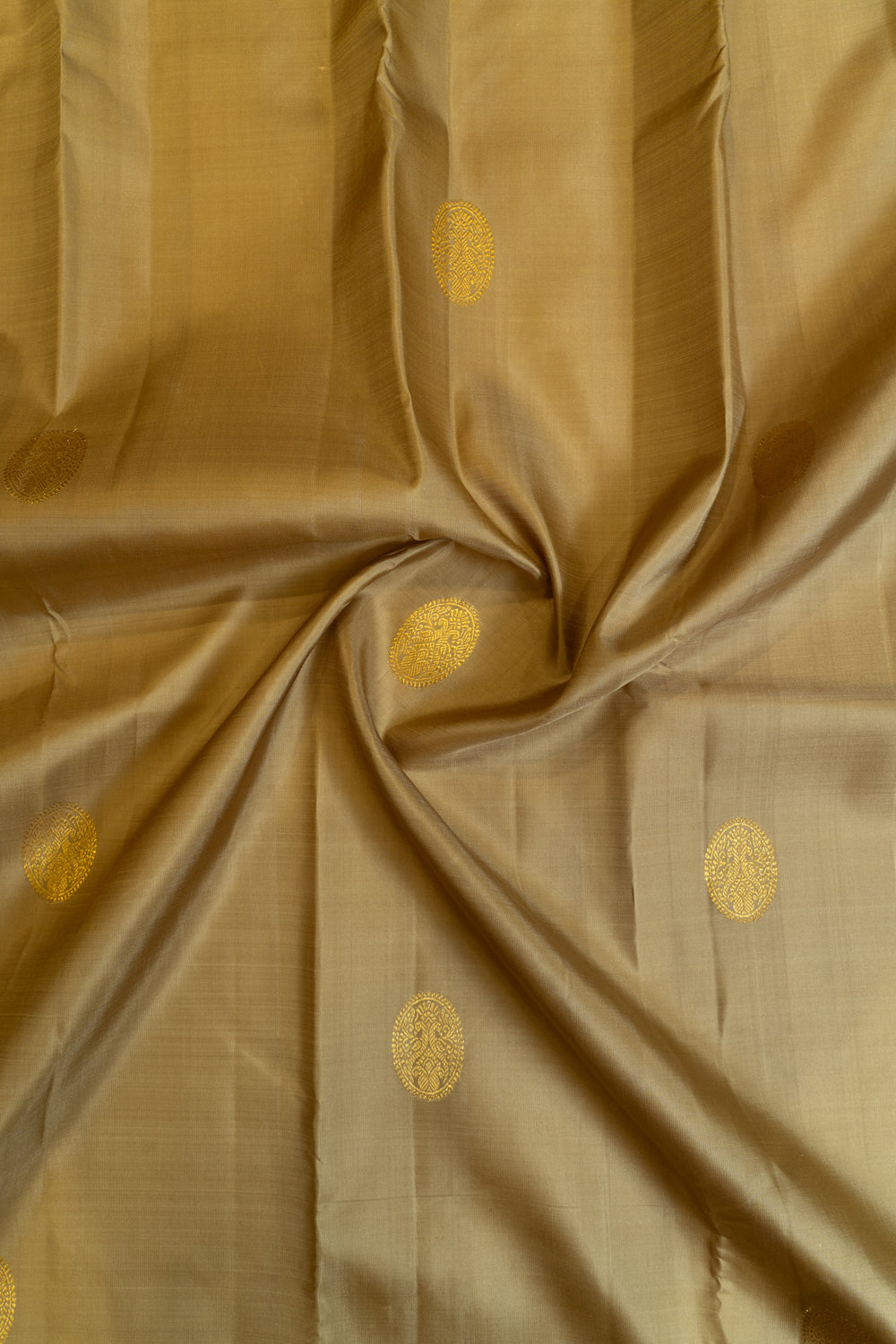 Sand beige pure Kanchipuram silk saree