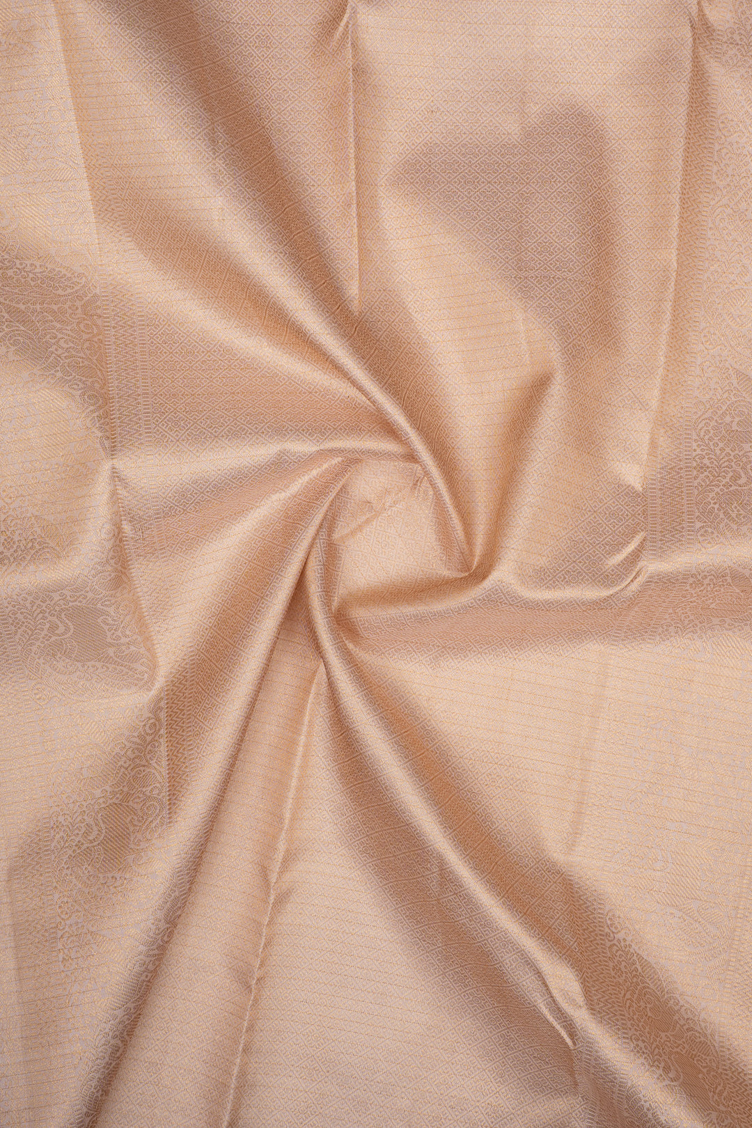 Baby Pink Checks Pure Kanchipuram Silk Saree