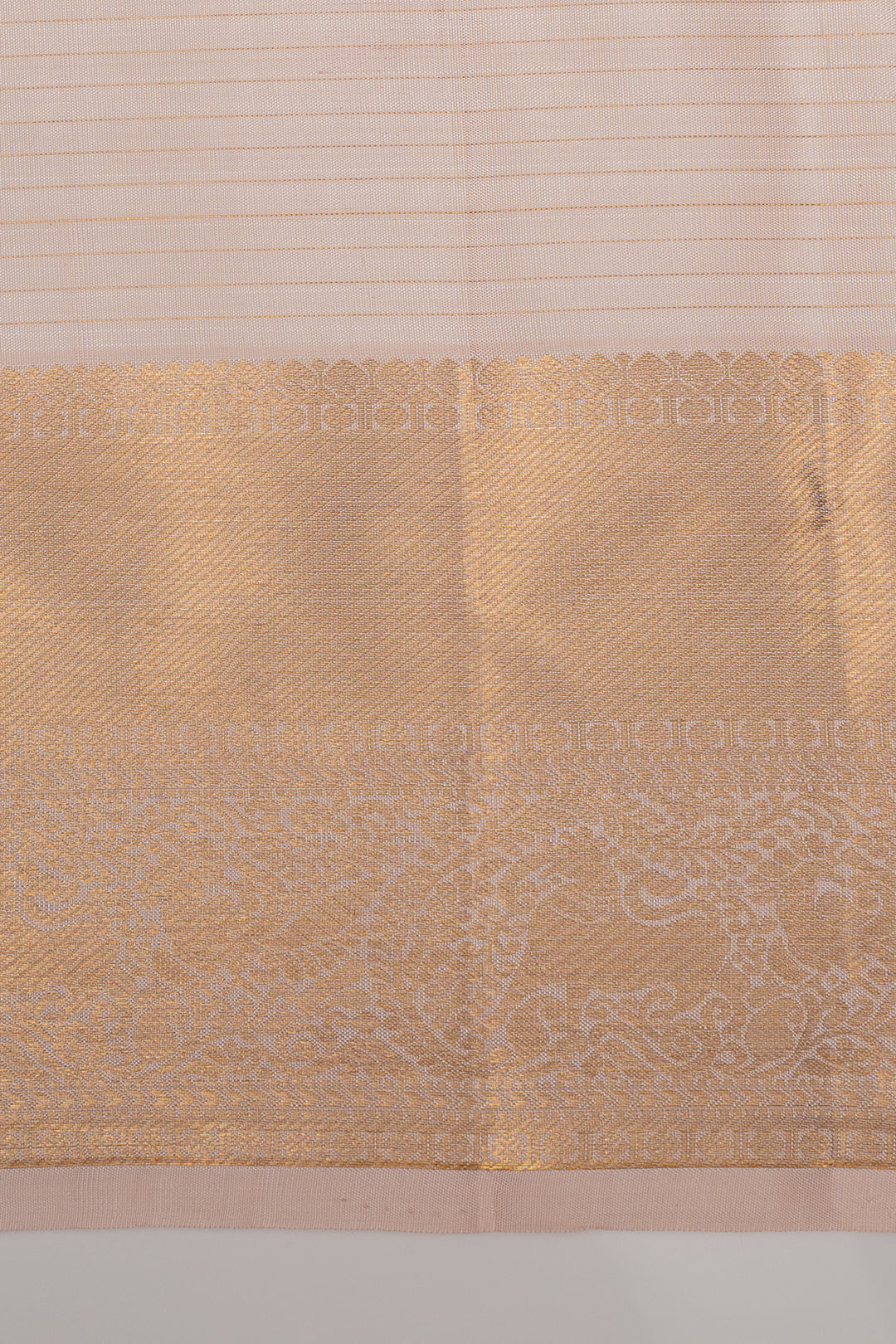 Baby Pink Checks Pure Kanchipuram Silk Saree