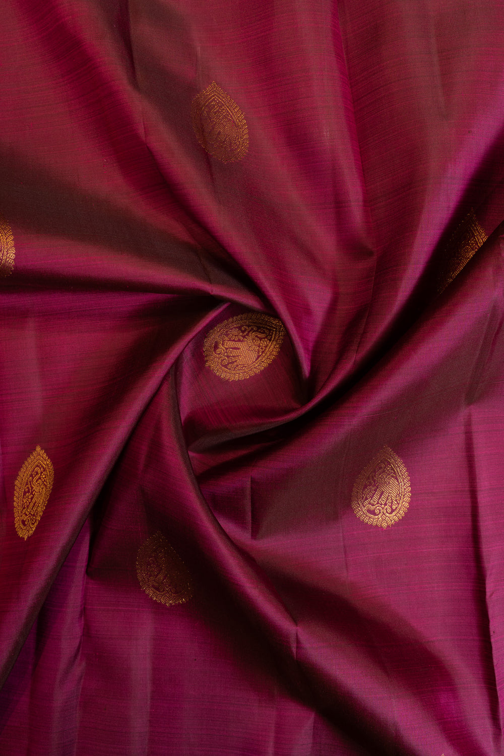 Magenta purple traditional pure Kanchipuram silk saree