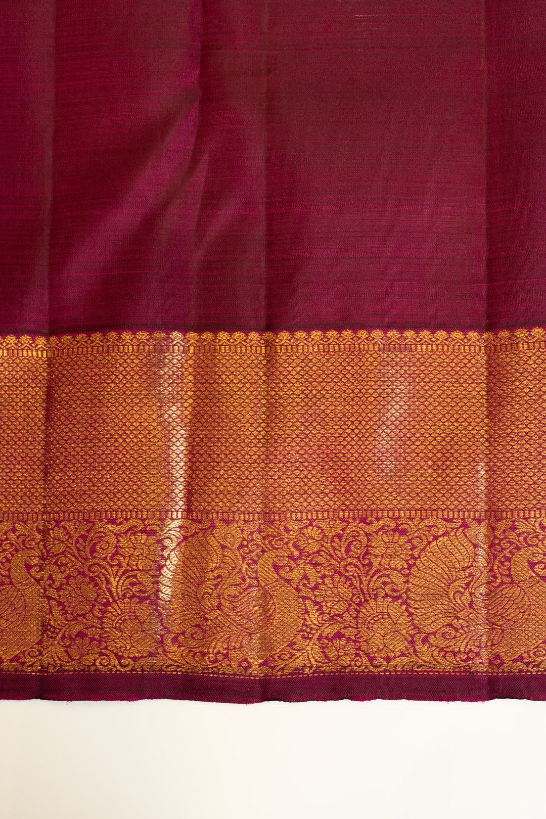 Magenta purple traditional pure Kanchipuram silk saree