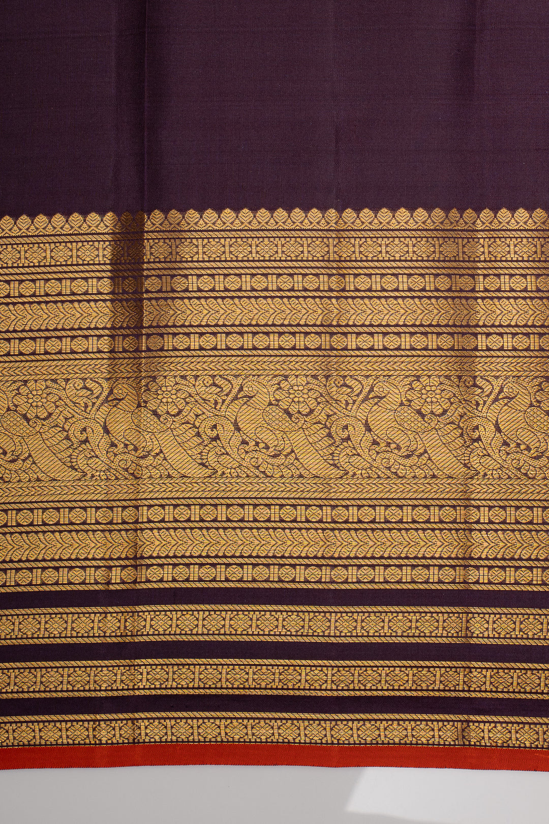 Dark Purple Laksha Butta Pure Kanchipuram Silk Saree