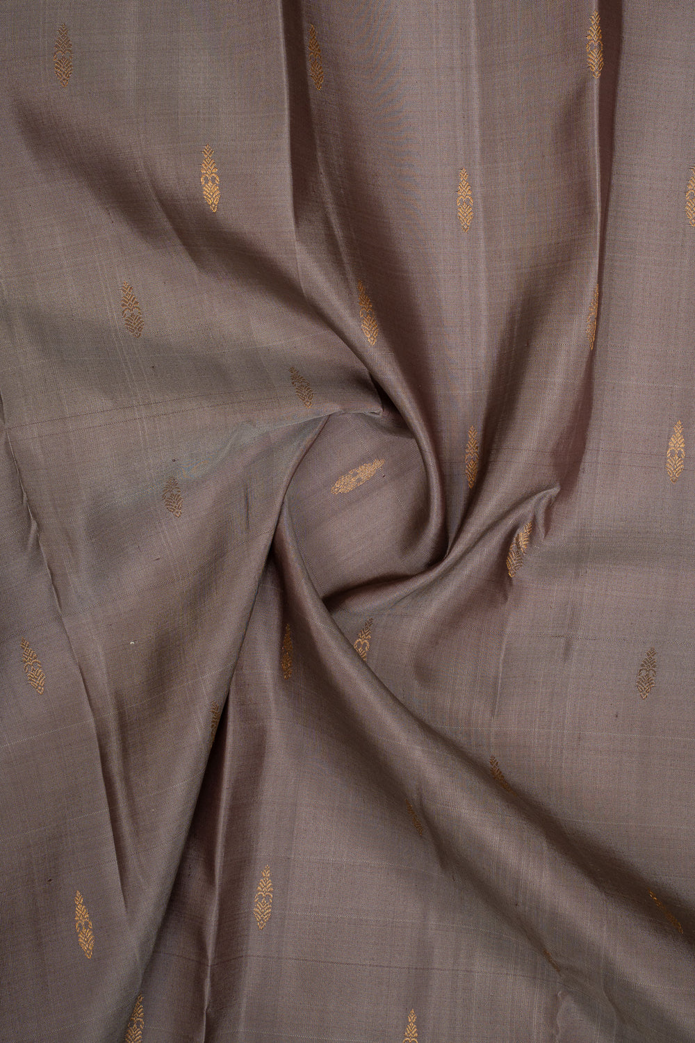 Grey and Purple Rettai Pettu Pure Kanchipuram Silk Saree