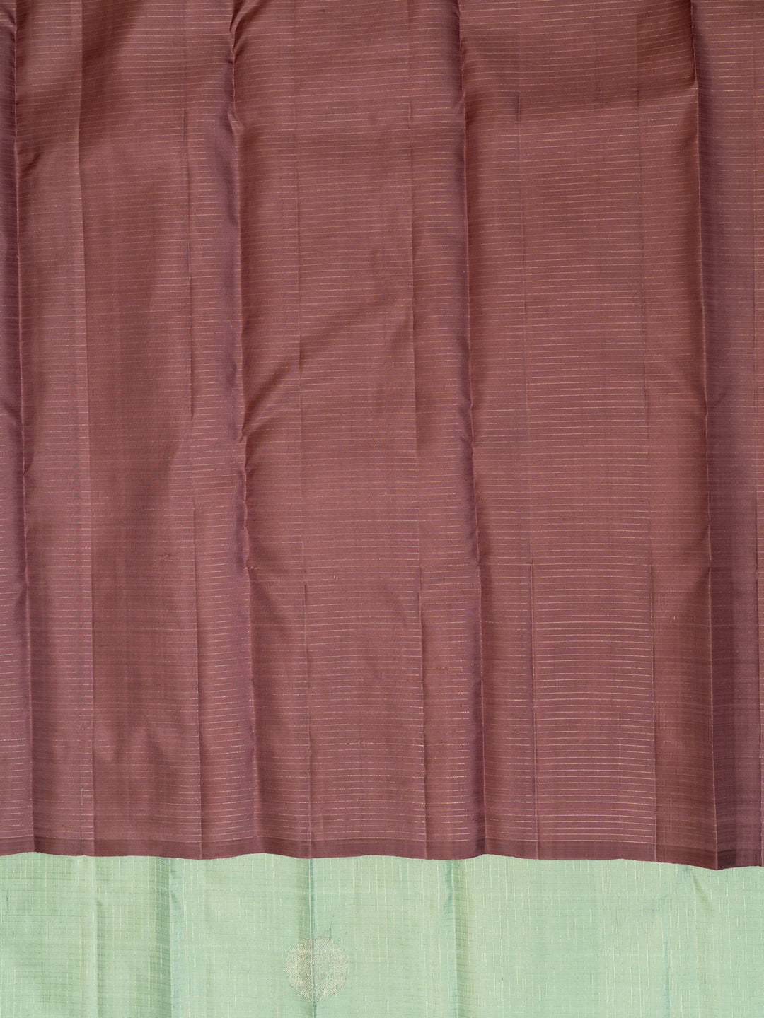 Turquoise blue zari checks borderless kanjivaram silk saree