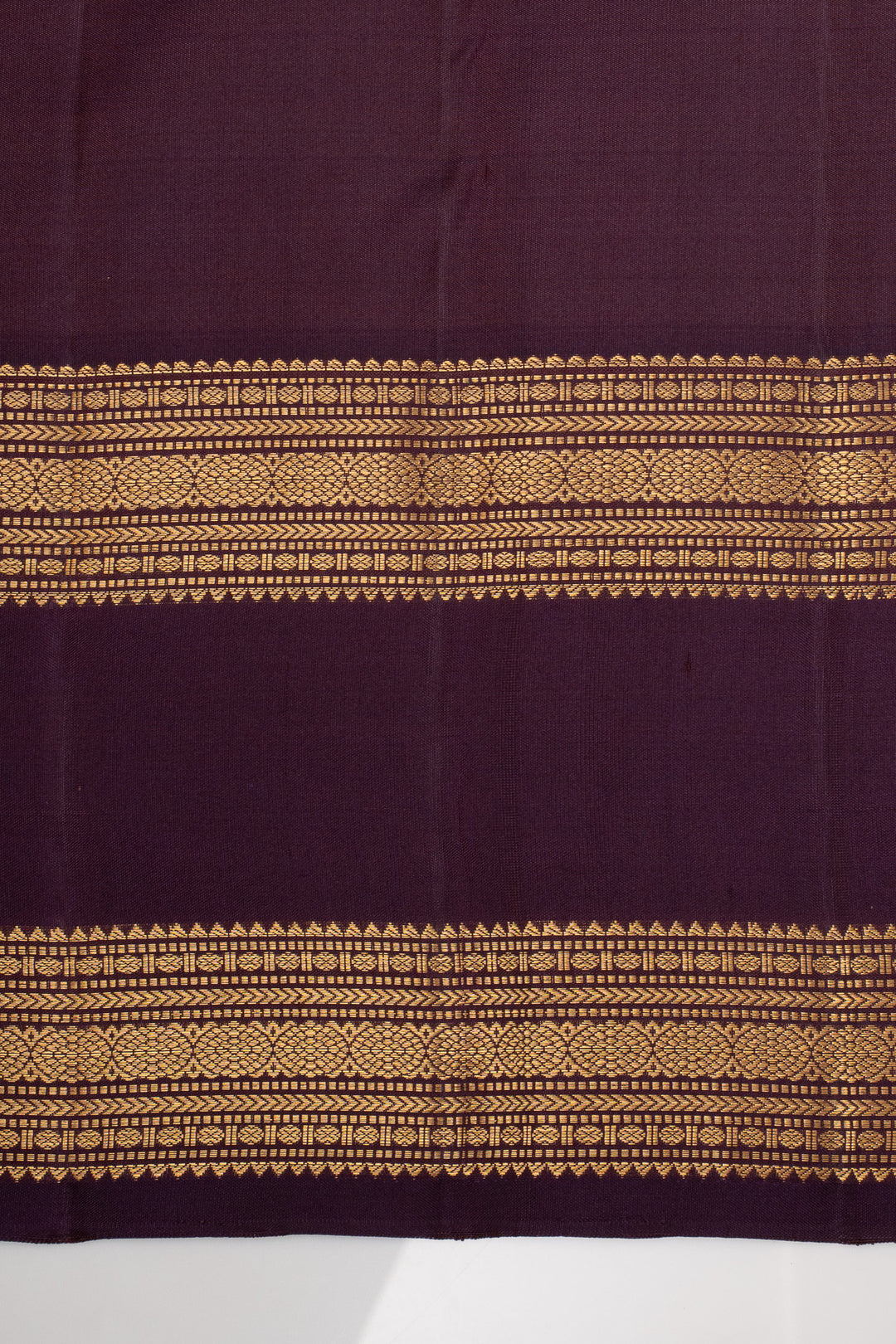 Grey and Purple Rettai Pettu Pure Kanchipuram Silk Saree