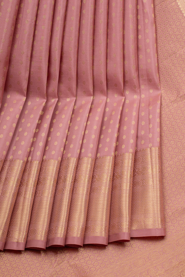 Baby Pink Traditional  Pure Kanchipuram Silk Saree