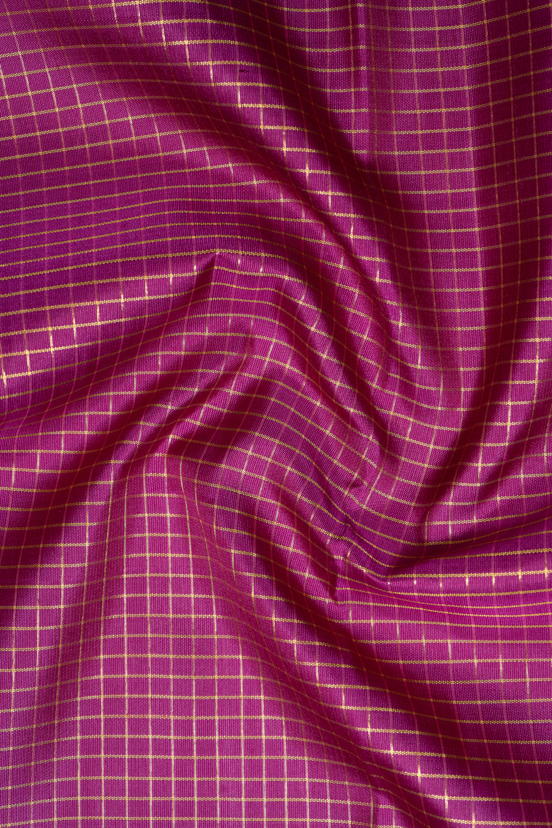 Plum Purple and Red Pure Zari Kanchipuram Silk Saree - Clio Silks