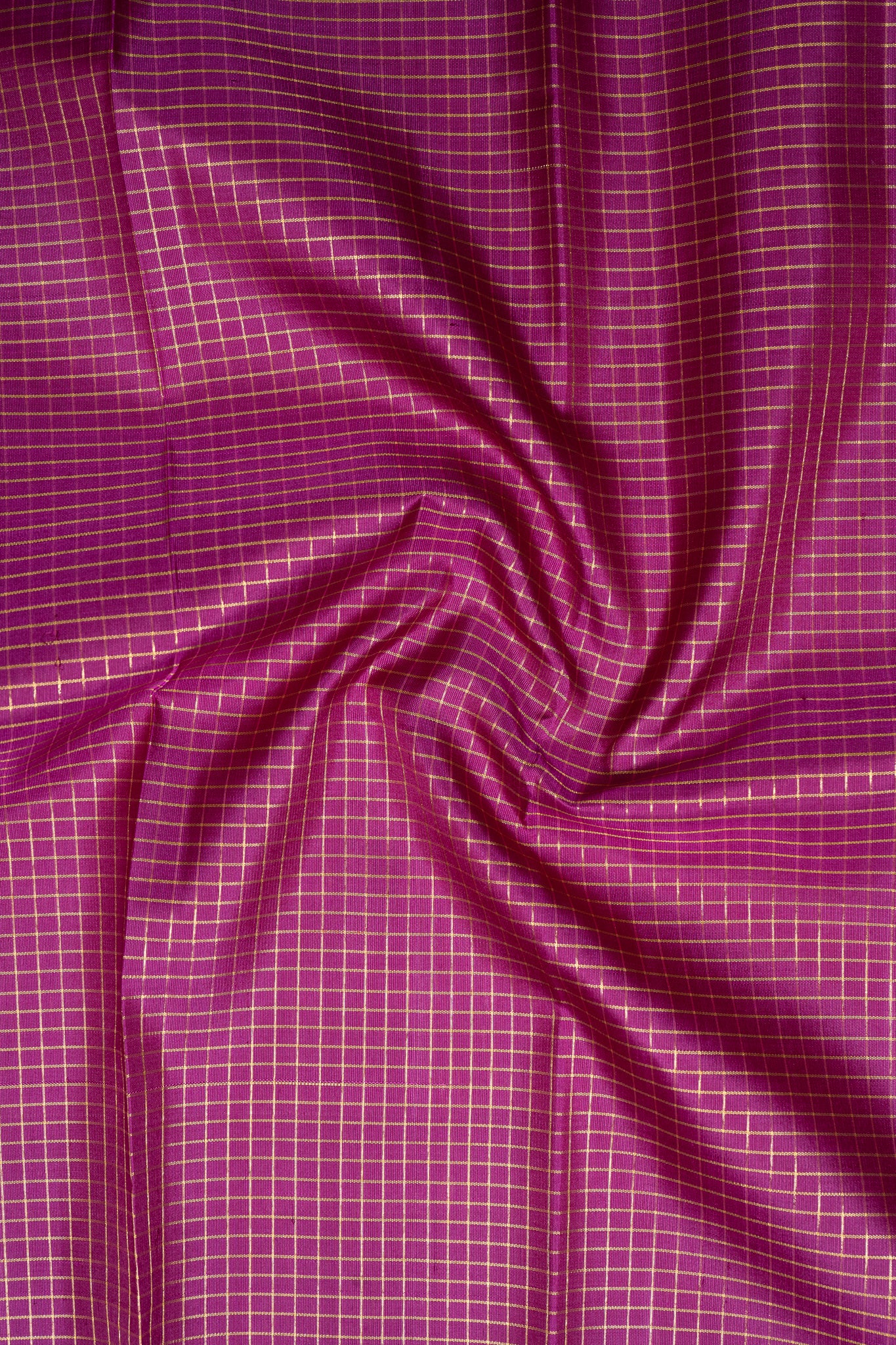 Plum Purple and Red Pure Zari Kanchipuram Silk Saree - Clio Silks