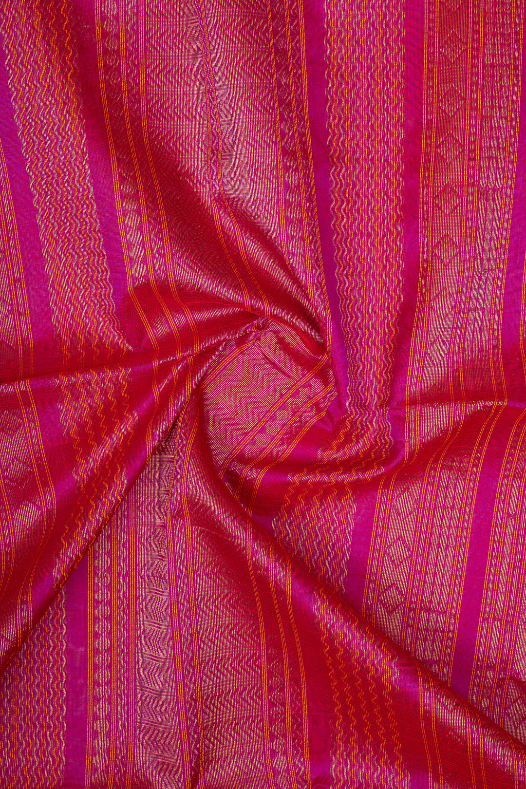 Purple Neli Stripes Pure Silk Cotton Saree