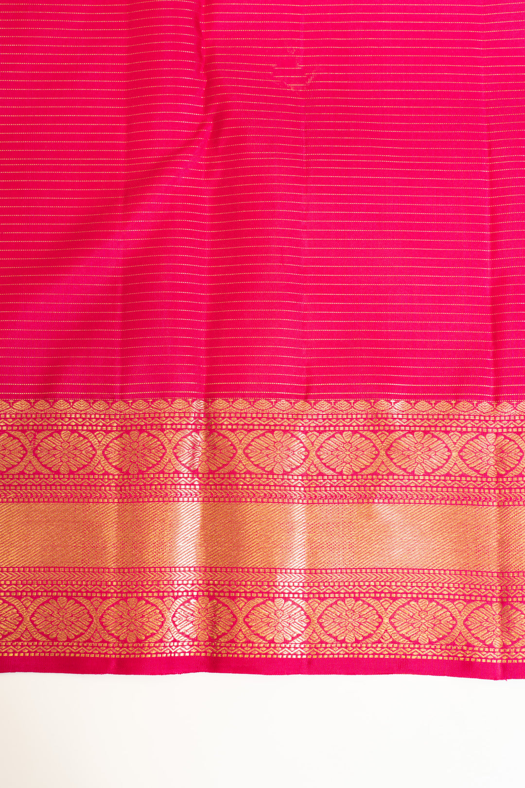 Salmon pink pastel zari checks pure Kanchipuram silk saree