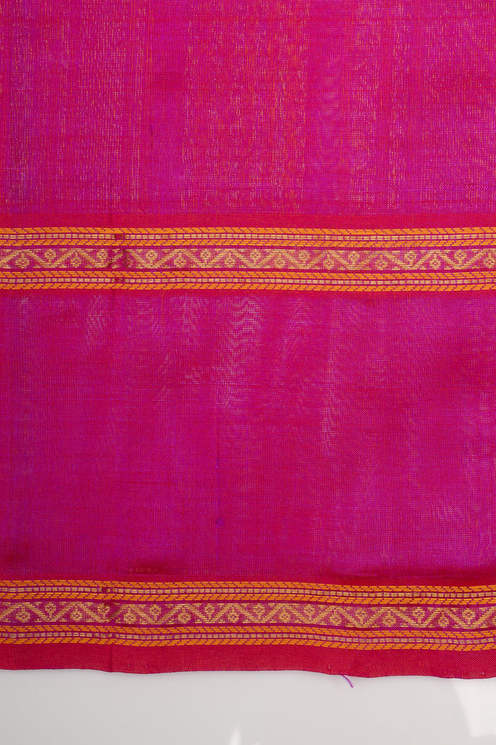 Purple Neli Stripes Pure Silk Cotton Saree
