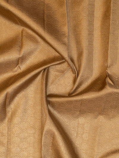 Pale gold traditional pure Kanchipuram silk saree