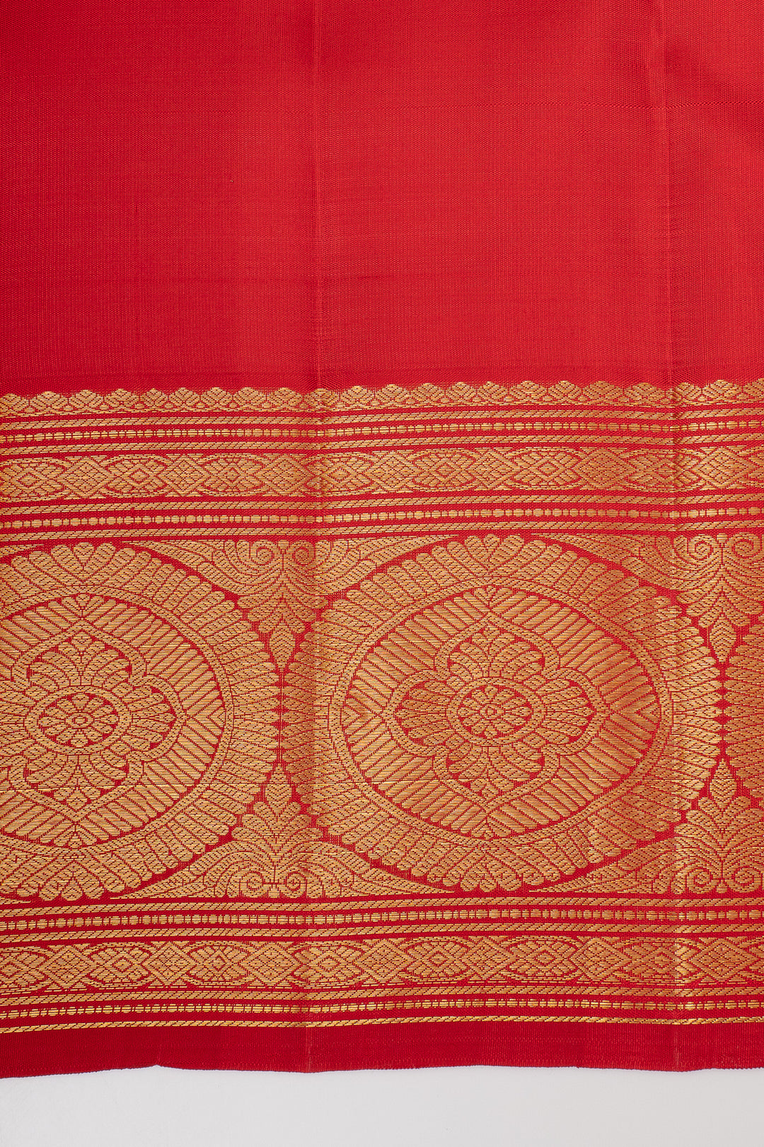 Brown Stripes Pure Kanchipuram Silk Saree